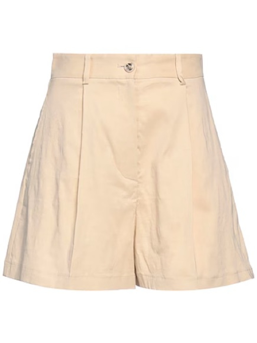 PINKO High-Waist Cream Tailored Shorts